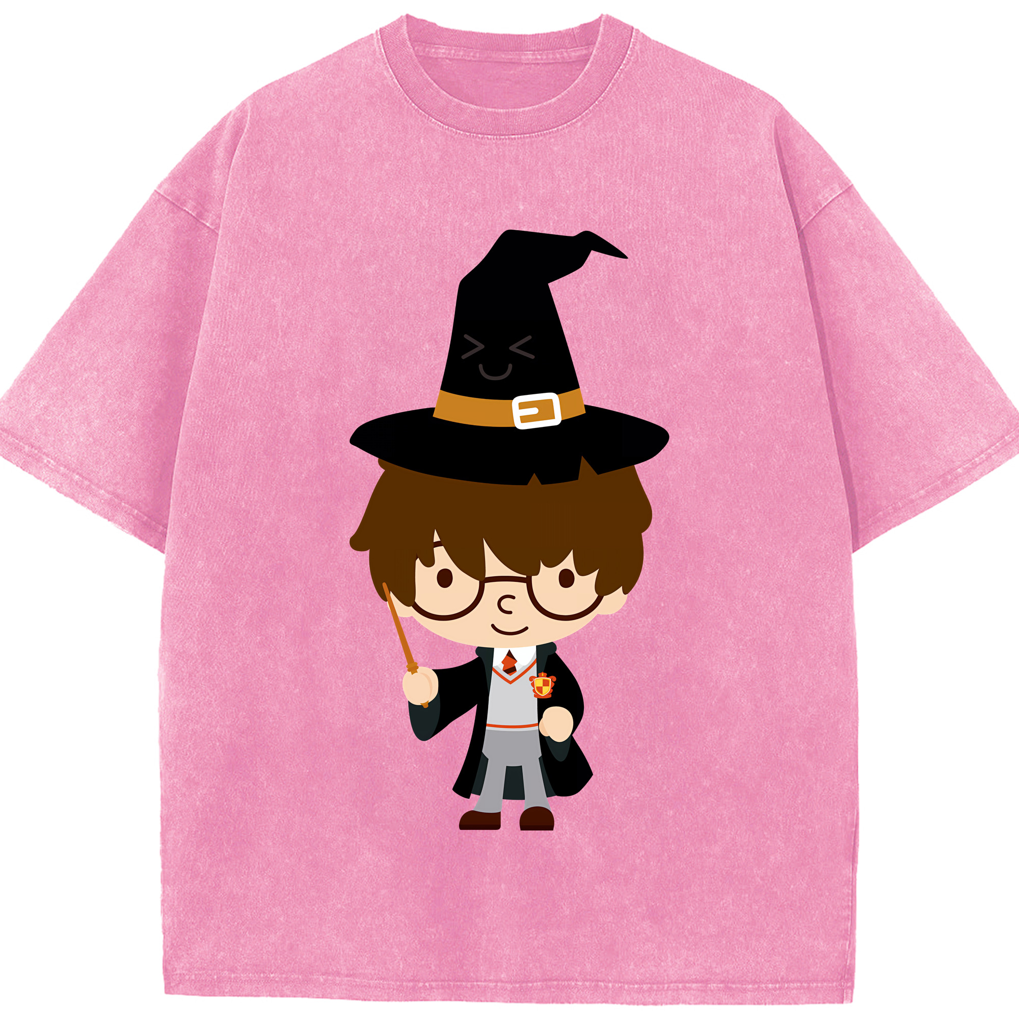 （画像用） Harry Potter ハリー・ポッターシリーズ 綿100% ヴィンテージ風 半袖Tシャツ（フロントプリント）